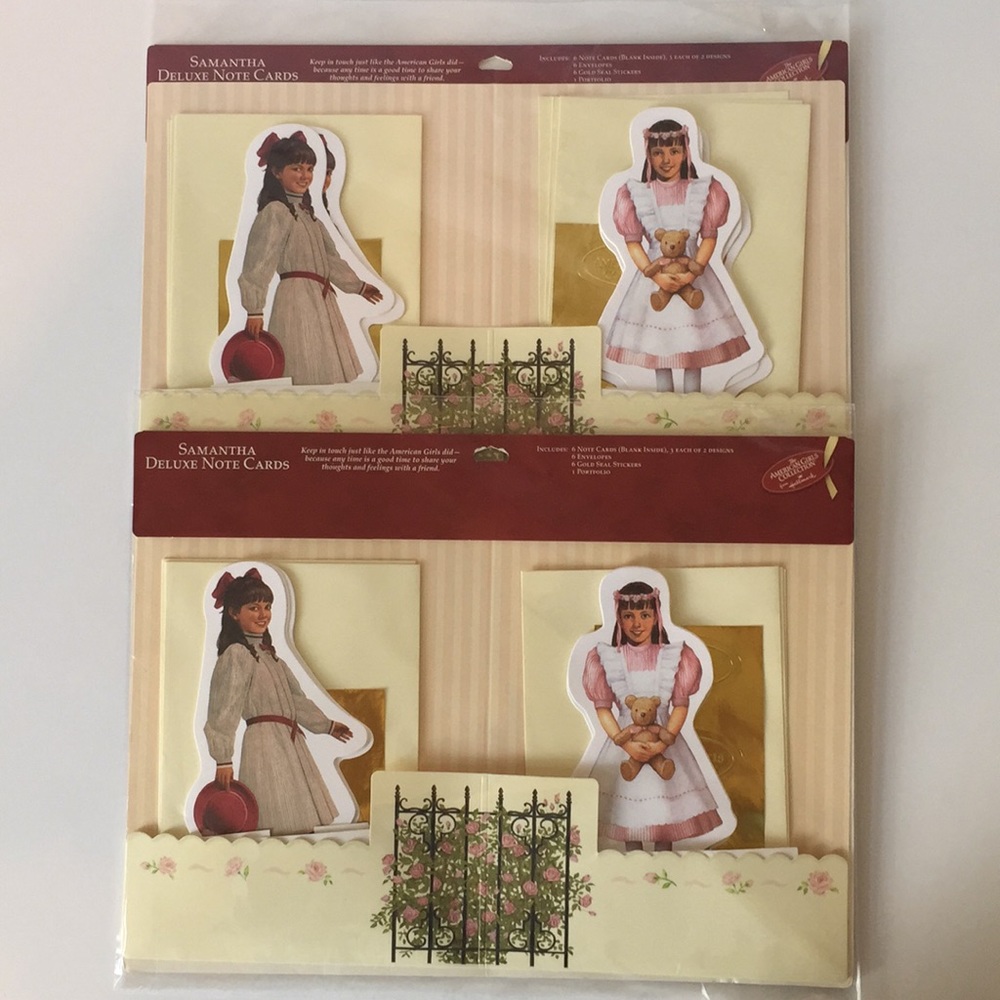 Set of 2 American Girl Note Card Sets Samantha
